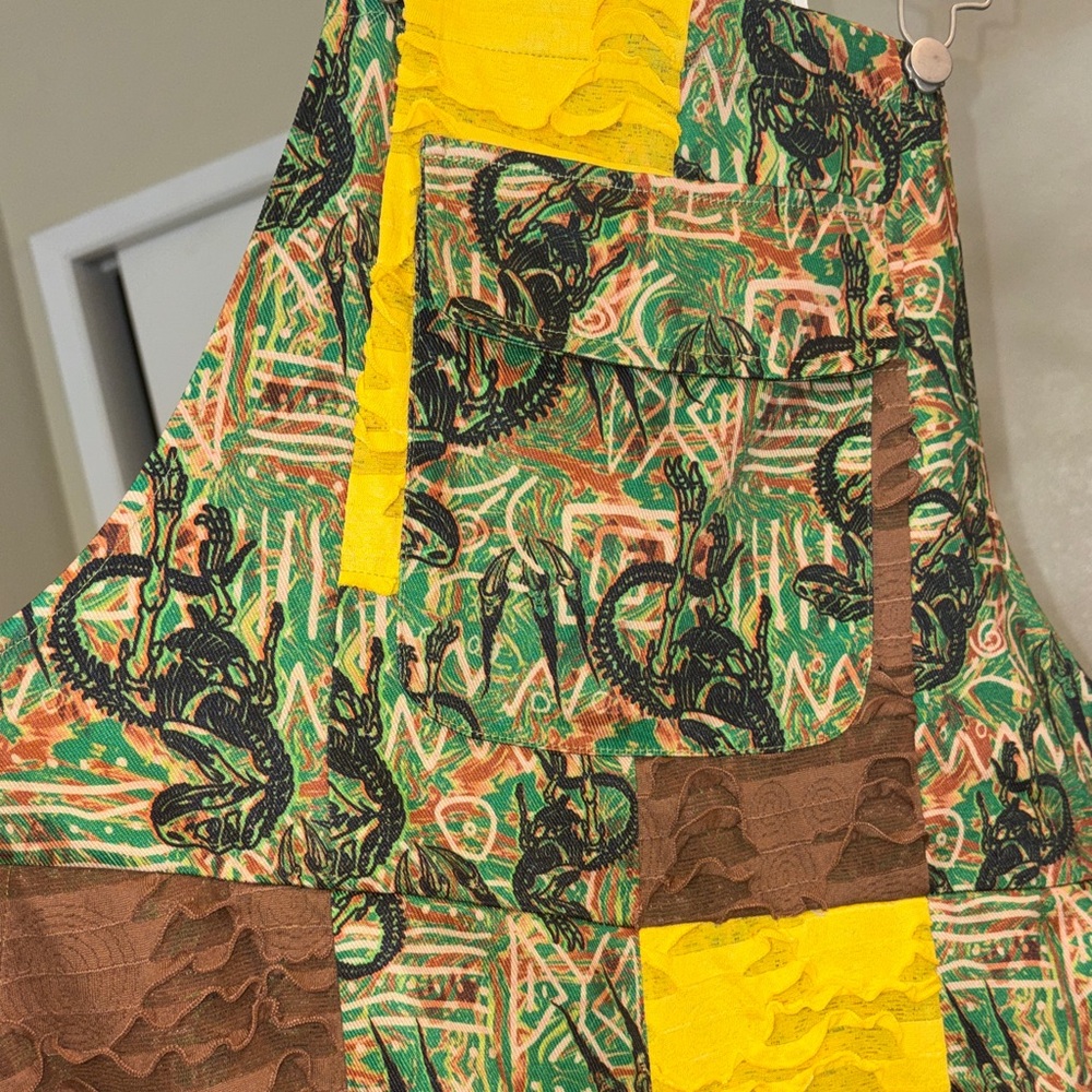 #5 iHeartRaves Green and Yellow Patchwork Jumpsuit - Picture 4 of 4